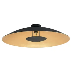 Lindby loftlampe Narisara, Ø 80 cm, E27, sort-guld