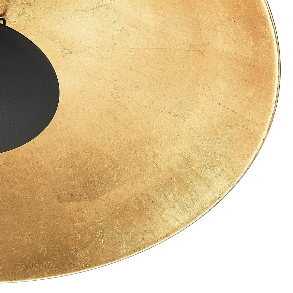 Lindby loftlampe Narisara, Ø 80 cm, E27, sort-guld