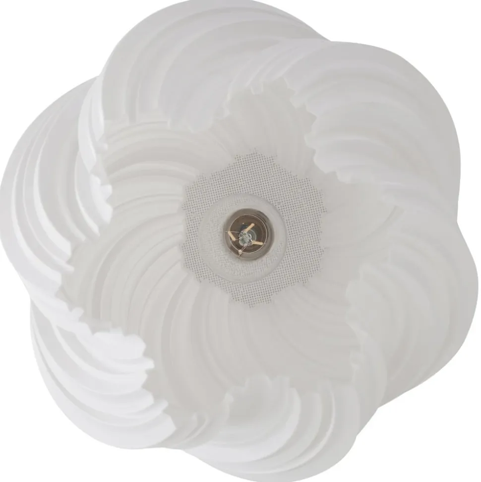 Lindby loftlampe Nuvia, højde 32 cm, hvid, 3D-print