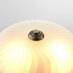 Lindby loftlampe Pakka, messingfarvet, glas, 31 cm, E27