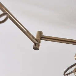 Lindby loftlampe Perseas, 180 cm, 6 lyskilder, antik messing, GU10