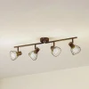 Lindby loftlampe Piena, sort, 4 lyskilder, metal, 70 cm