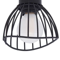 Lindby loftlampe Piena, sort, 4 lyskilder, metal, 70 cm