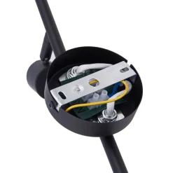 Lindby loftlampe Piena, sort, 4 lyskilder, metal, 70 cm