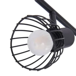Lindby loftlampe Piena, sort, 4 lyskilder, metal, 70 cm