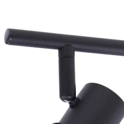 Lindby loftlampe Piena, sort, 6 lyskilder, metal, 150 cm