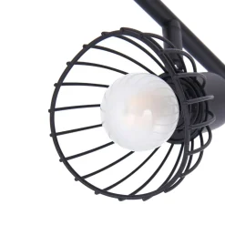 Lindby loftlampe Piena, sort, 6 lyskilder, metal, 150 cm