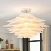 Lindby loftlampe Rimon, hvid, plast, Ø 50 cm, E27