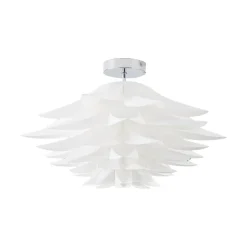 Lindby loftlampe Rimon, hvid, plast, Ø 50 cm, E27