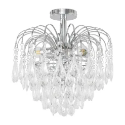 Lindby loftlampe Silino, grå, metal, Ø 40cm, E14
