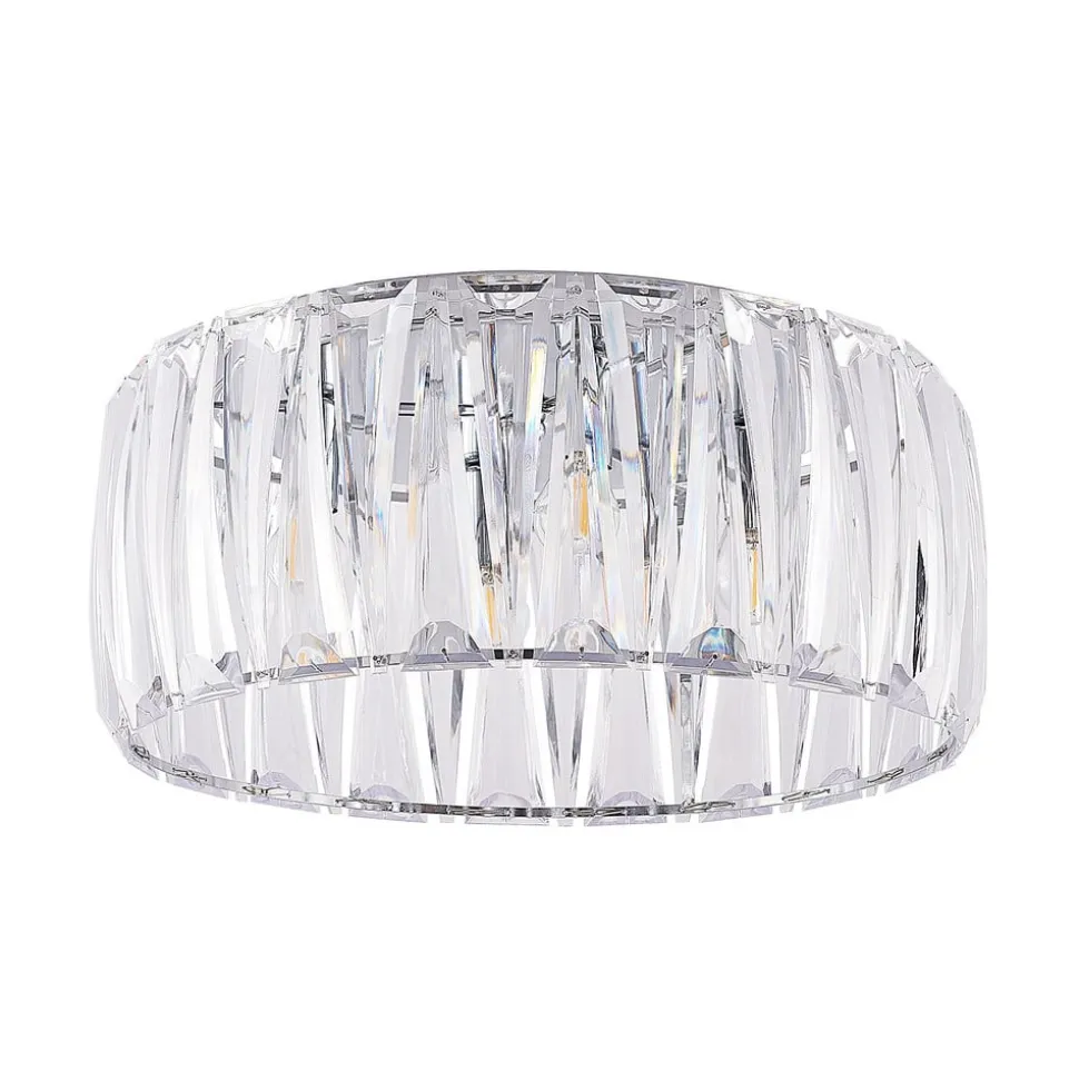 Lindby loftlampe Sofia, transparent, akryl, Ø 46cm