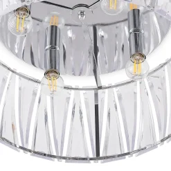 Lindby loftlampe Sofia, transparent, akryl, Ø 46cm