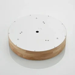 Lindby loftlampe Tanju, Ø 40 cm, 3 lyskilder, egetræ, E27