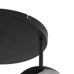 Lindby loftlampe Teeja, smoke, 3 lyskilder, Ø47cm, glas, E27