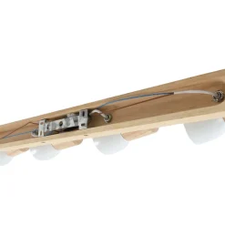 Lindby loftlampe Thorin, 67 cm, 4 lyskilder, hvid, træ, E14