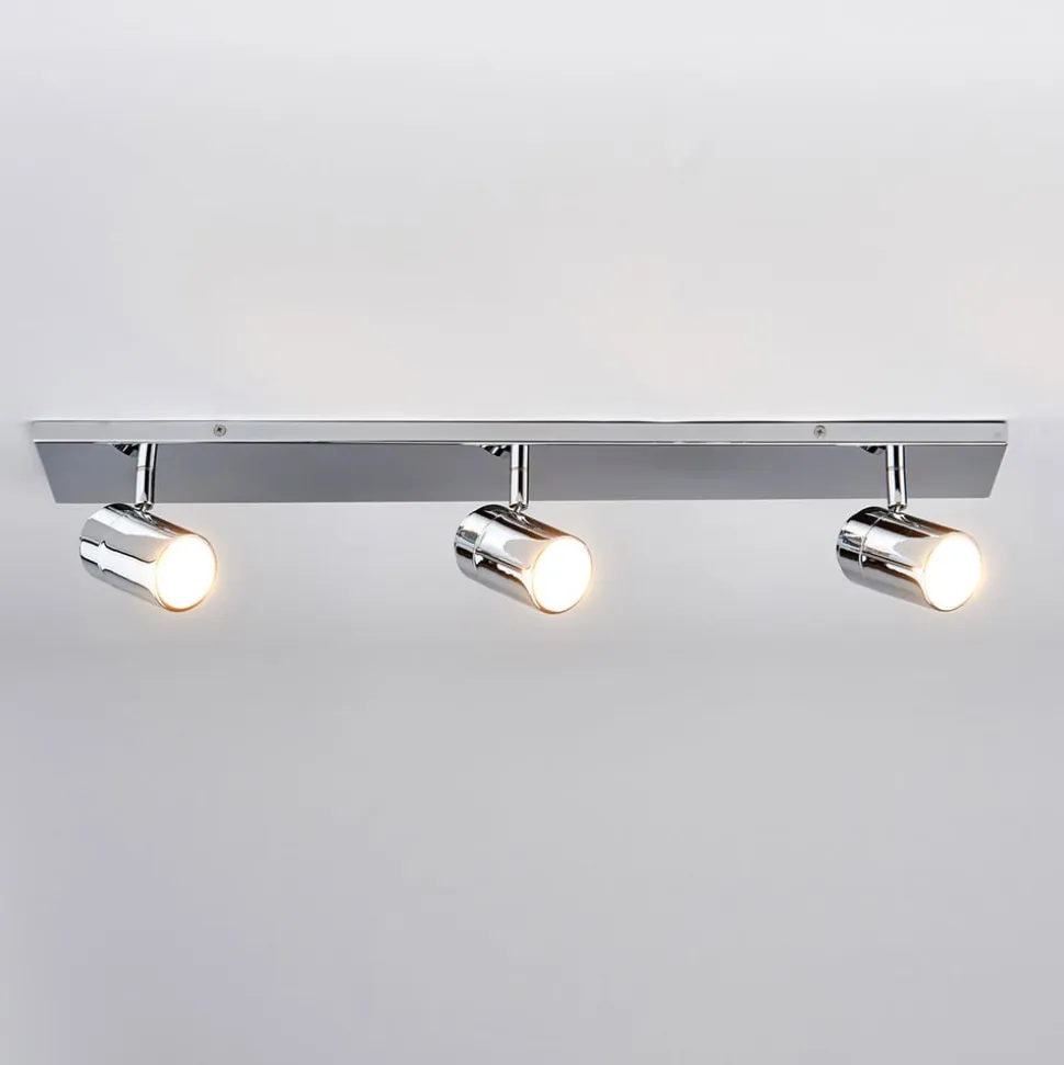 Lindby loftlampe til bad Dejan, 65 cm, 3 lyskilder, krom, IP44