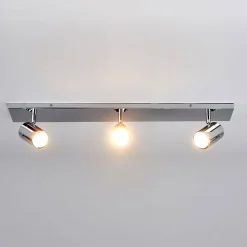 Lindby loftlampe til bad Dejan, 65 cm, 3 lyskilder, krom, IP44