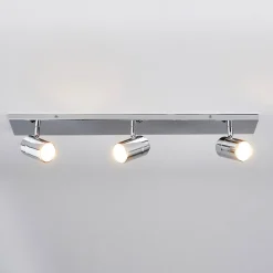 Lindby loftlampe til bad Dejan, 65 cm, 3 lyskilder, krom, IP44