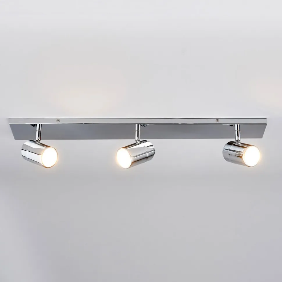 Lindby loftlampe til bad Dejan, 65 cm, 3 lyskilder, krom, IP44