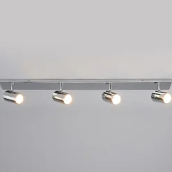 Lindby loftlampe til bad Dejan, 85 cm, 4 lyskilder, krom, IP44