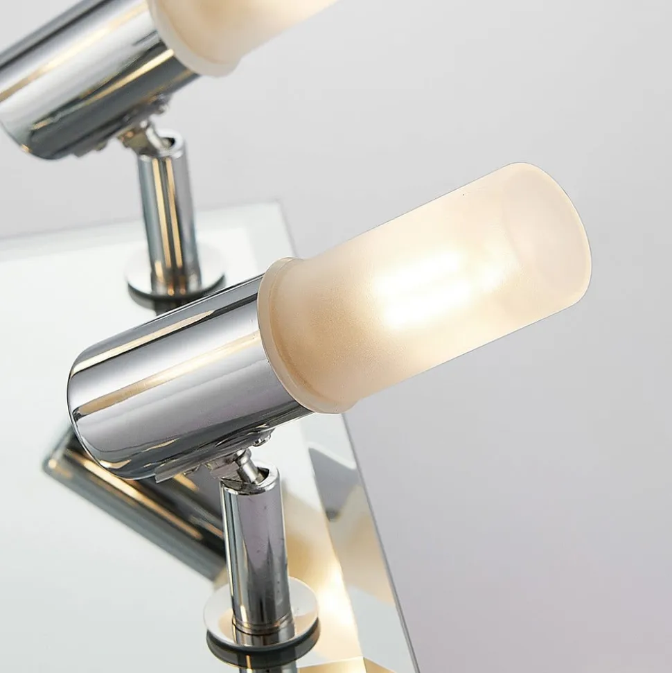 Lindby loftlampe til bad Zela, 32 cm, krom, 4 lyskilder, IP44