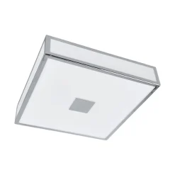 Lindby loftlampe til badeværelset Eniola, 30 cm, hvid/grå, IP44