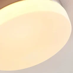 Lindby loftlampe til badeværelset Amilia, Ø 18 cm, E27, nikkel, glas