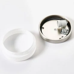 Lindby loftlampe til badeværelset Amilia, Ø 18 cm, E27, nikkel, glas