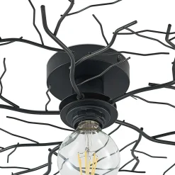 Lindby loftlampe Vetki, Ø 60 cm, sort, 1 lyskilde, metal