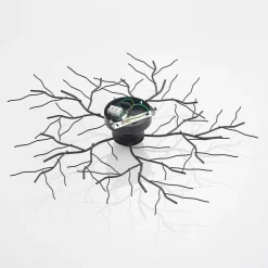 Lindby loftlampe Vetki, Ø 60 cm, sort, 1 lyskilde, metal