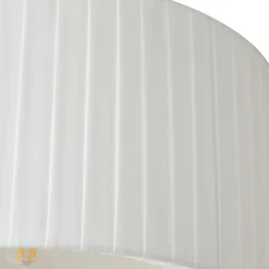 Lindby loftlampe Virelle, hvid, tekstil, Ø 40 cm, E27