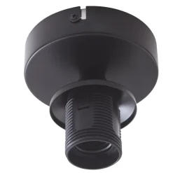 Lindby loftlampe Zehra, Ø 28 cm, røgfarvet grå, glas
