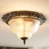 Lindby loftslampe Anni, ætset glasskærm