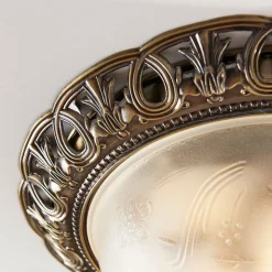 Lindby loftslampe Anni, ætset glasskærm