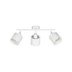 Lindby loftslampe Aralena, hvid, 3 lyskilder, længde 70,5 cm