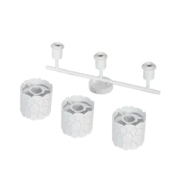 Lindby loftslampe Aralena, hvid, 3 lyskilder, længde 70,5 cm