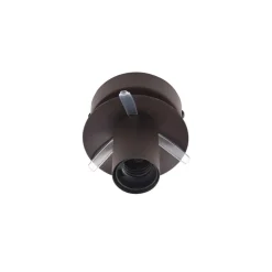 Lindby loftslampe Valentina, E27, røggrå, glas, Ø 25 cm