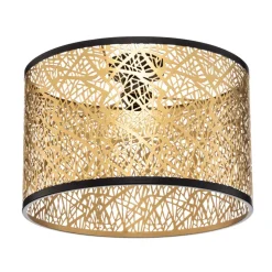 Lindby loftslampe Yonah, guldfarvet, metal, Ø 40 cm, E27