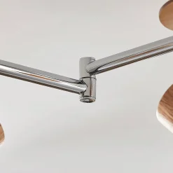 Lindby loftspot Christoph, 130 cm, 4 lyskilder, træ, glas