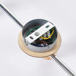 Lindby loftspot Christoph, 130 cm, 4 lyskilder, træ, glas