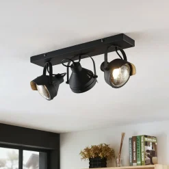Lindby loftspot Henega, 52 cm, sort, 3 lyskilder