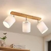 Lindby loftspot Imarin, 56 cm, 3 lyskilder, hvid, træ