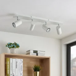 Lindby loftspot Joffrey, 70 cm, hvid, 4 lyskilder, GU10