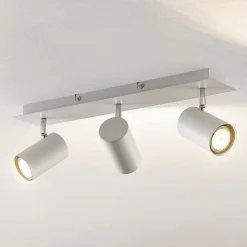 Lindby loftspot Joffrey, 49 cm, hvid, 3 lyskilder, GU10