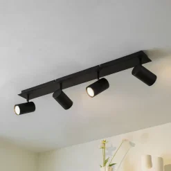 Lindby loftspot Joffrey, 80 cm, sort, 4 lyskilder, GU10