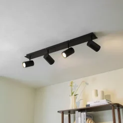 Lindby loftspot Joffrey, 80 cm, sort, 4 lyskilder, GU10