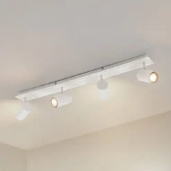 Lindby loftspot Joffrey, 80 cm, hvid, 4 lyskilder, GU10