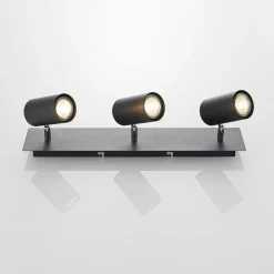 Lindby loftspot Joffrey, 49 cm, sort, 3 lyskilder, GU10