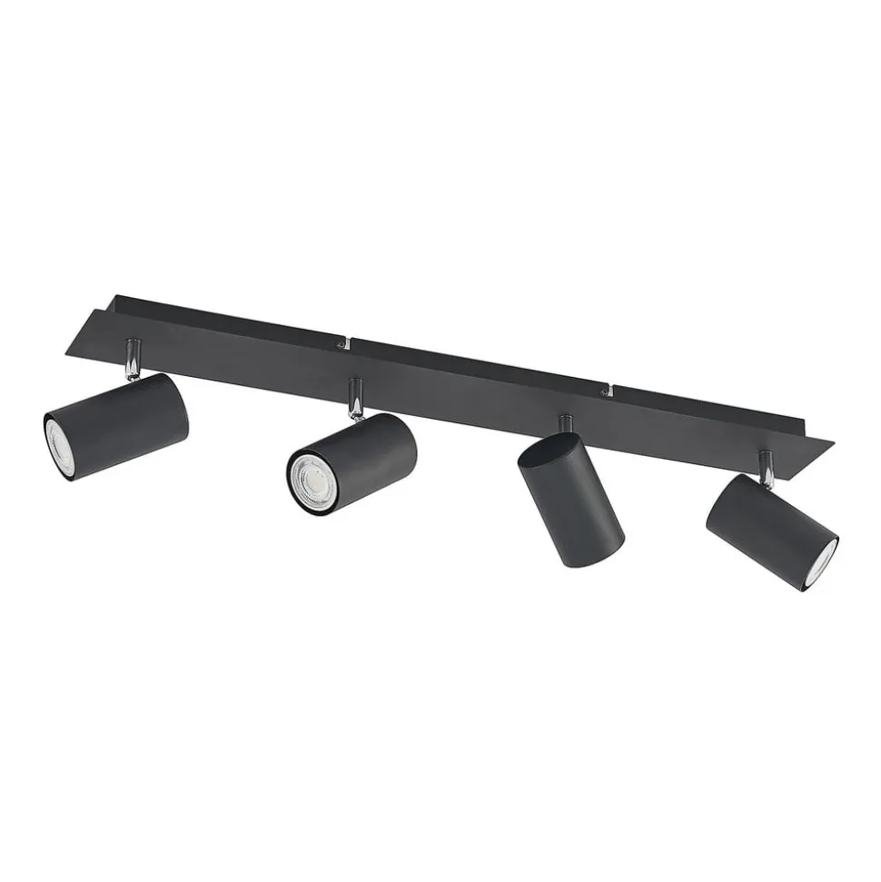 Lindby loftspot Joffrey, 70 cm, sort, 4 lyskilder, GU10