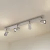Lindby loftspot Joffrey, 80 cm, nikkel, 4 lyskilder, GU10
